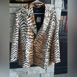 Dressed in LALA tiger print blazer